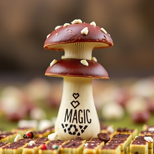 Stacked Magic Mushroom Chocolates Macro