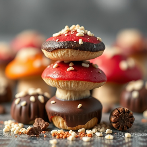 Stacked Magic Mushroom Chocolates Macro