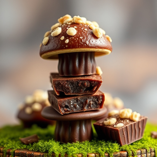 Stacked Magic Mushroom Chocolates Macro