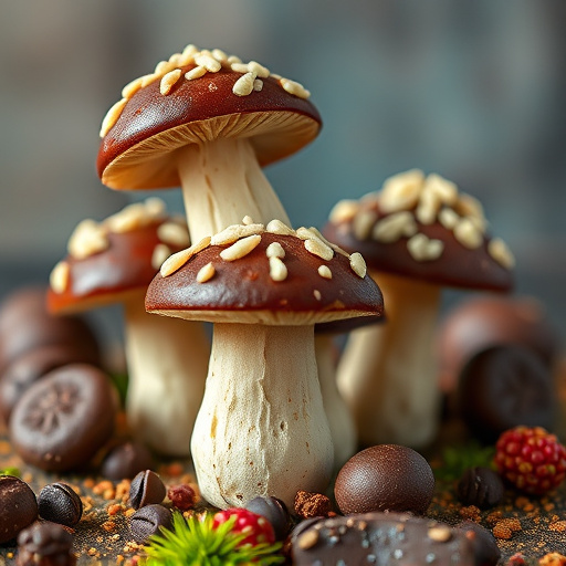 Stacked Magic Mushroom Chocolates Macro