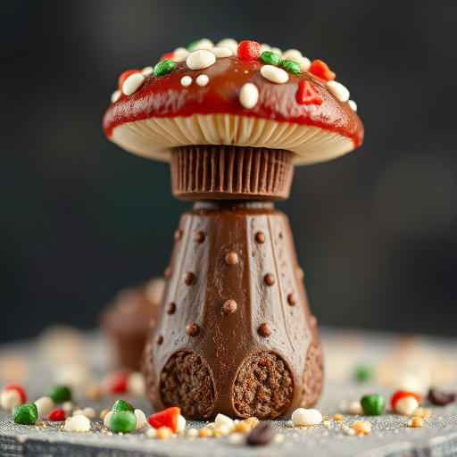 Stacked Magic Mushroom Chocolates Macro