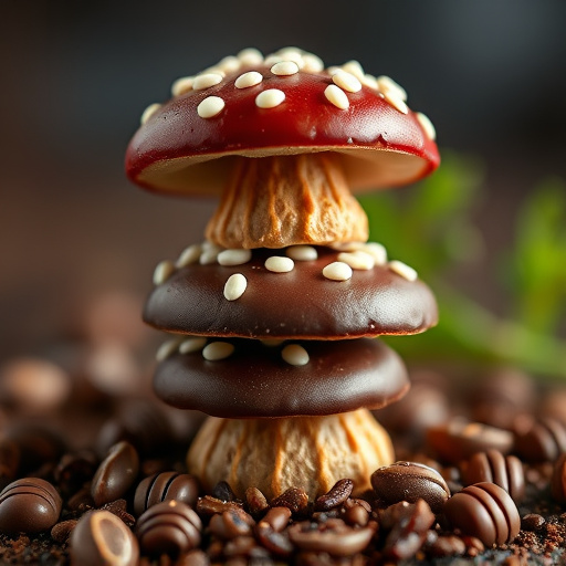 Stacked Magic Mushroom Chocolates Macro