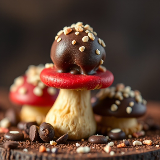 Stacked Magic Mushroom Chocolates Macro