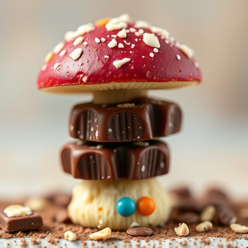 Stacked Magic Mushroom Chocolates Macro