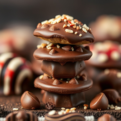 Stacked Magic Mushroom Chocolates Macro