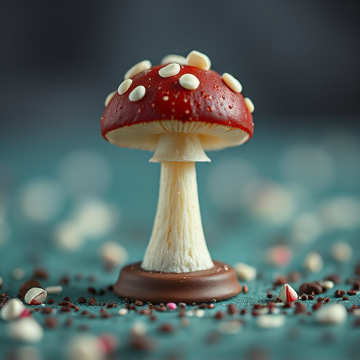 Stacked Magic Mushroom Chocolates Macro