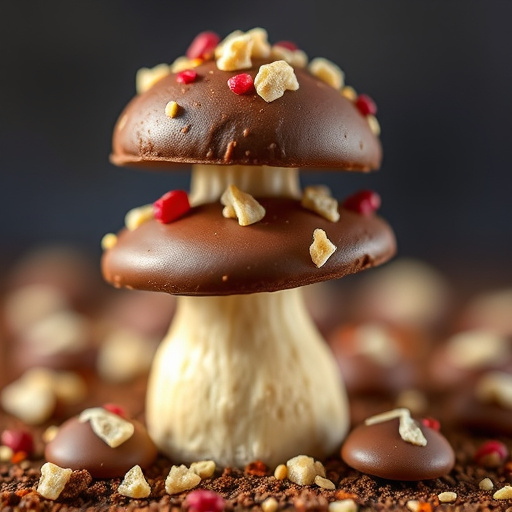 Stacked Magic Mushroom Chocolates Macro