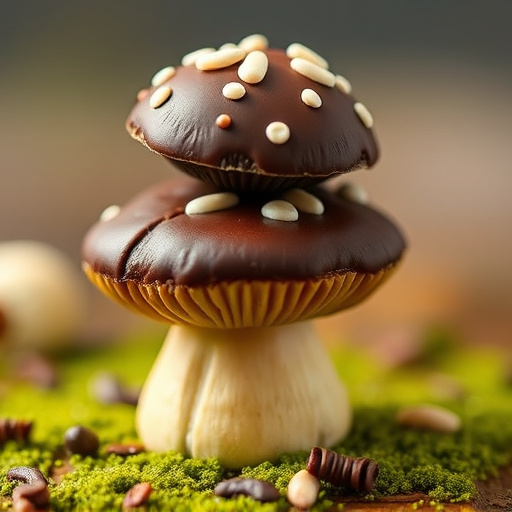 Stacked Magic Mushroom Chocolates Macro