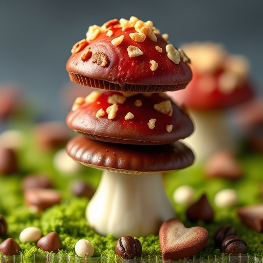 Stacked Magic Mushroom Chocolates Macro