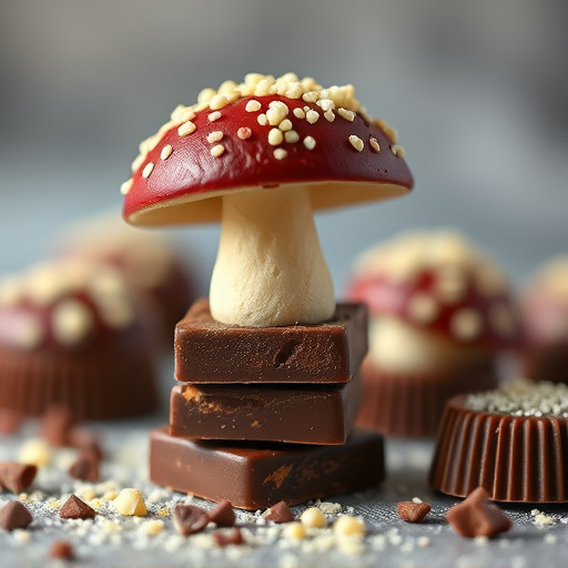 Stacked Magic Mushroom Chocolates Macro