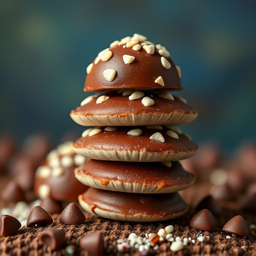 Stacked Magic Mushroom Chocolates Macro