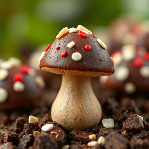 Stacked Magic Mushroom Chocolates Macro