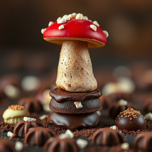 Stacked Magic Mushroom Chocolates Macro