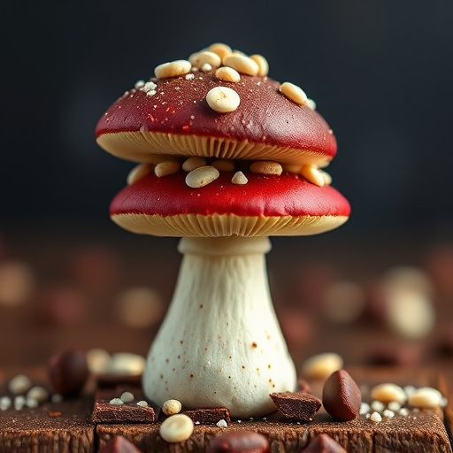 Stacked Magic Mushroom Chocolates Macro