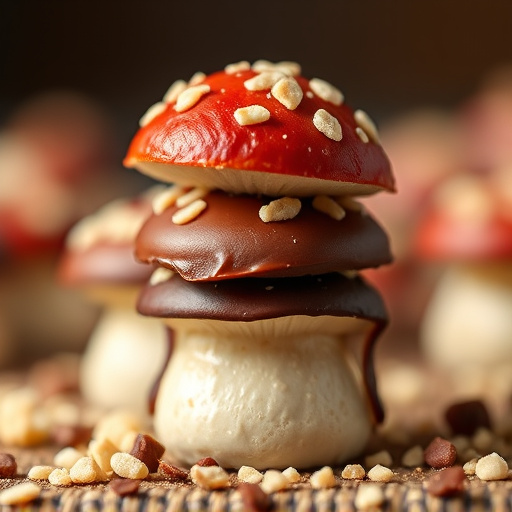 Stacked Magic Mushroom Chocolates Macro