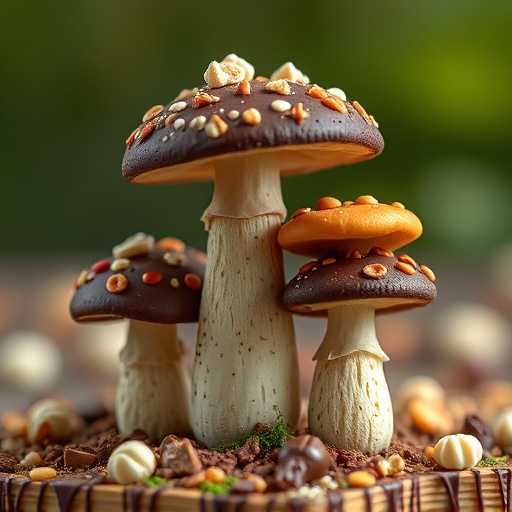 Stacked Magic Mushroom Chocolates Macro