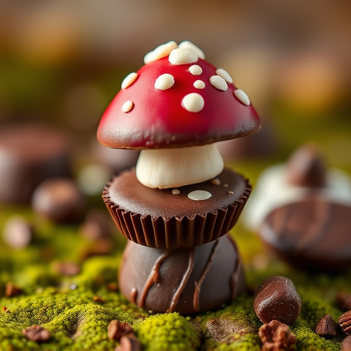 Stacked Magic Mushroom Chocolates Macro