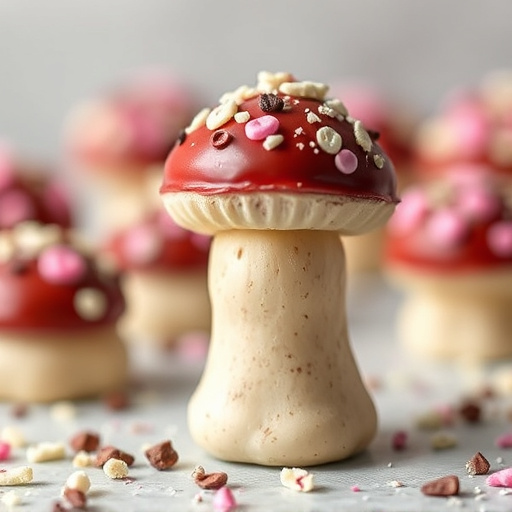 Stacked Magic Mushroom Chocolates Macro