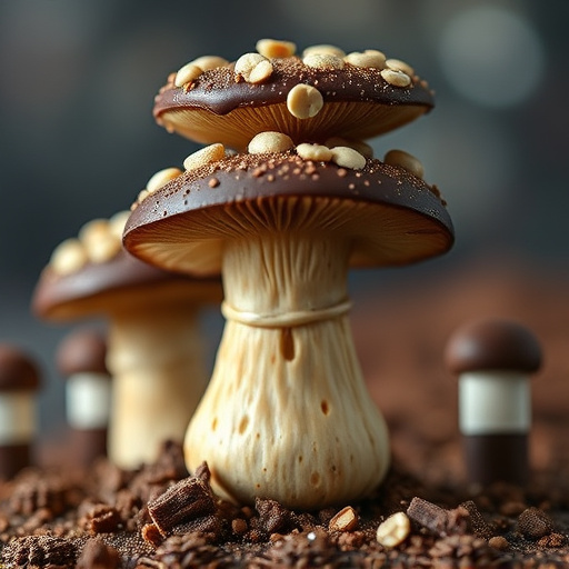 Stacked Magic Mushroom Chocolates Macro