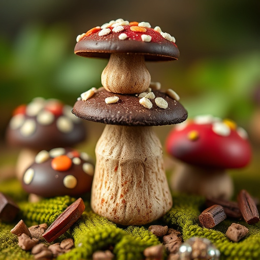 Stacked Magic Mushroom Chocolates Macro