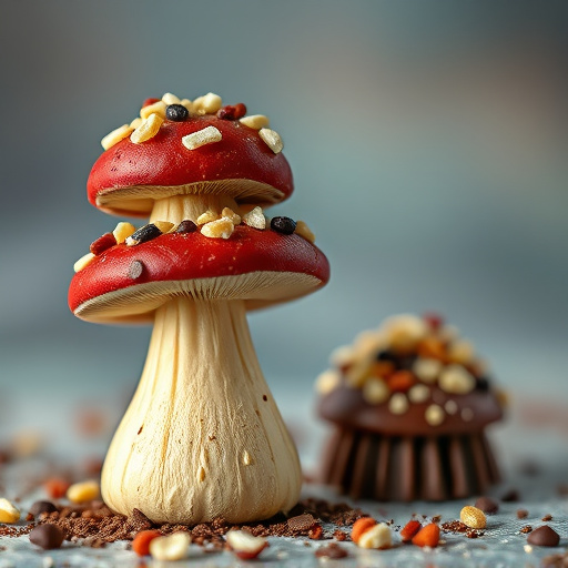 Stacked Magic Mushroom Chocolates Macro