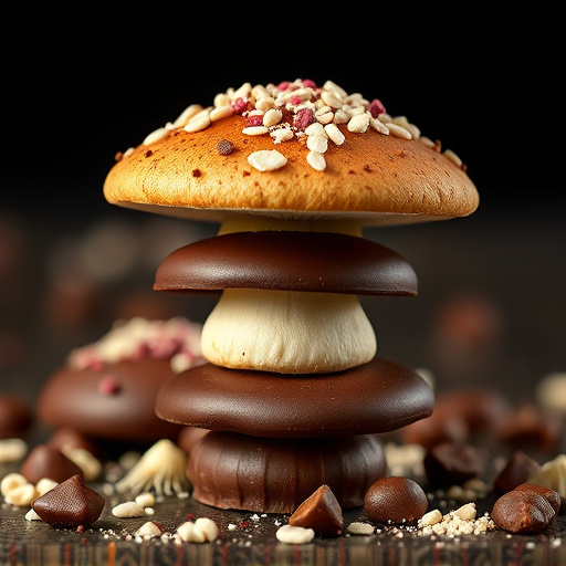 Stacked Magic Mushroom Chocolates Macro