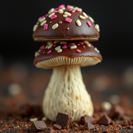 Stacked Magic Mushroom Chocolates Macro
