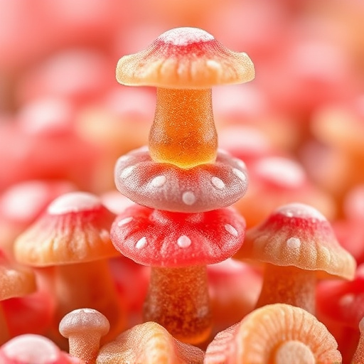 Stacked Magic Mushroom Gummies Macro