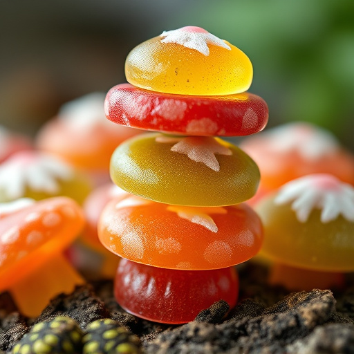 Stacked Magic Mushroom Gummies Macro