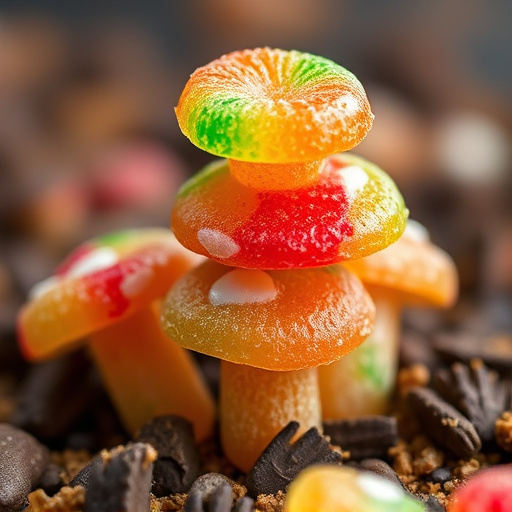 Stacked Magic Mushroom Gummies Macro