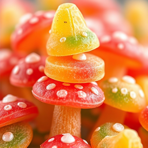 Stacked Magic Mushroom Gummies Macro