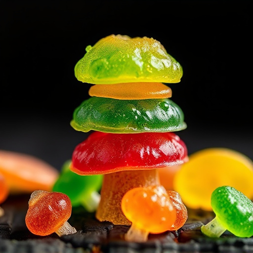 Stacked Magic Mushroom Gummies Macro