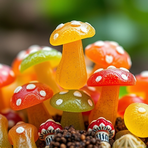 Stacked Magic Mushroom Gummies Macro