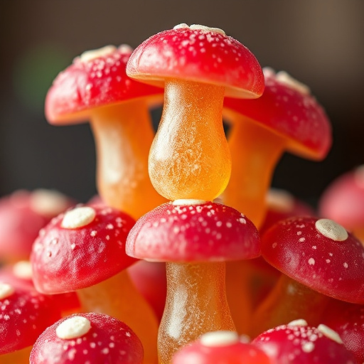 Stacked Magic Mushroom Gummies Macro