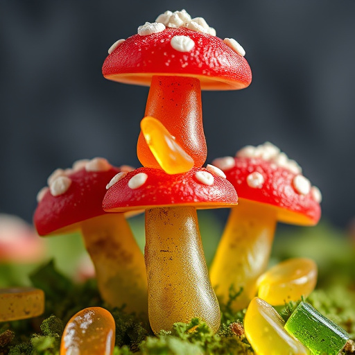Stacked Magic Mushroom Gummies Macro