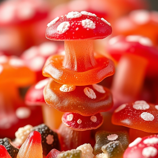 Stacked Magic Mushroom Gummies Macro