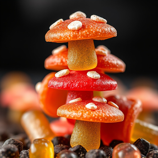 Stacked Magic Mushroom Gummies Macro