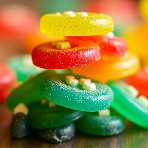 Stacked Magic Mushroom Gummies Macro