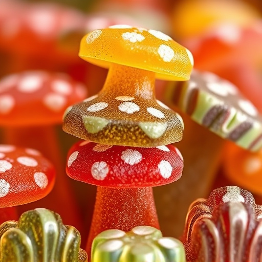 Stacked Magic Mushroom Gummies Macro