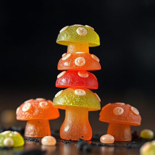 Stacked Magic Mushroom Gummies Macro