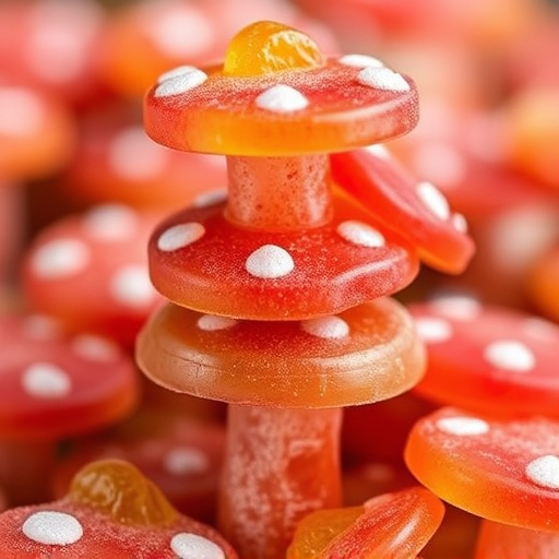 Stacked Magic Mushroom Gummies Macro