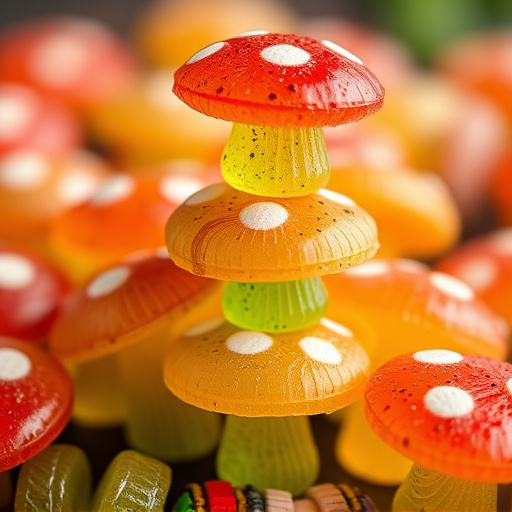 Stacked Magic Mushroom Gummies Macro