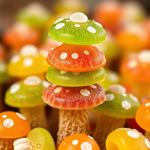 Stacked Magic Mushroom Gummies Macro