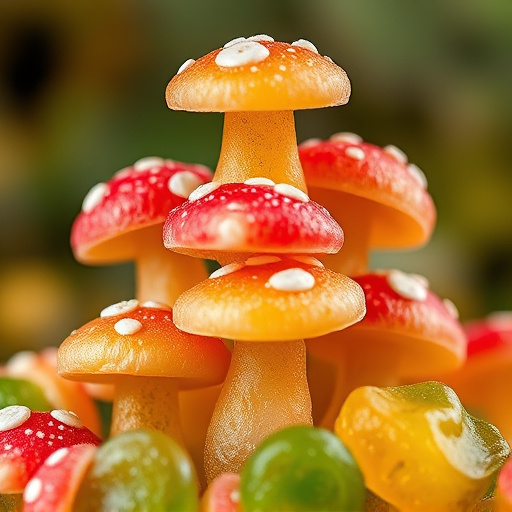 Stacked Magic Mushroom Gummies Macro