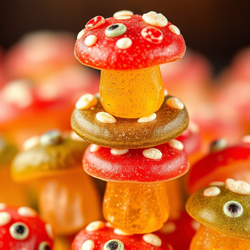Stacked Magic Mushroom Gummies Macro