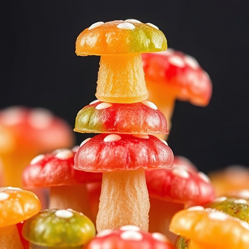 Stacked Magic Mushroom Gummies Macro