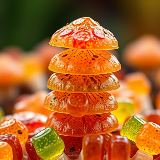 Stacked Magic Mushroom Gummies Macro