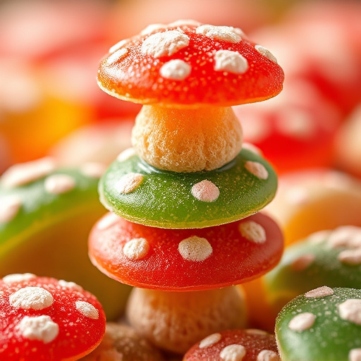 Stacked Magic Mushroom Gummies Macro