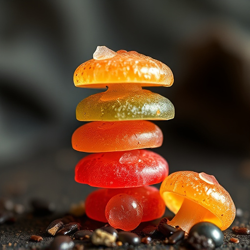 Stacked Magic Mushroom Gummies Macro