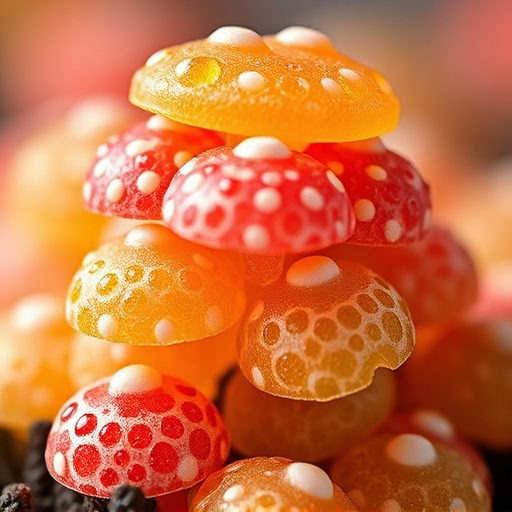Stacked Magic Mushroom Gummies Macro